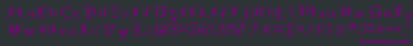Шрифт ExtravagantPete – фиолетовые шрифты на чёрном фоне