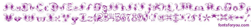 ExtravagantPete Font – Purple Fonts on White Background