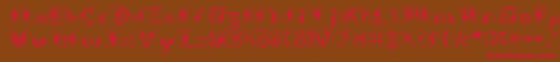Шрифт ExtravagantPete – красные шрифты на коричневом фоне