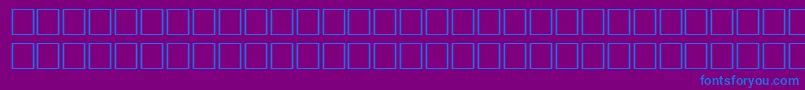 フォントRaleigh – 紫色の背景に青い文字