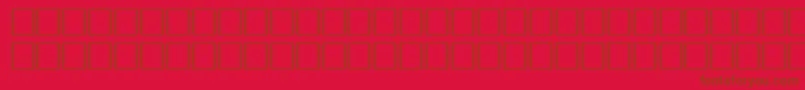 Raleigh-Schriftart – Braune Schriften auf rotem Hintergrund