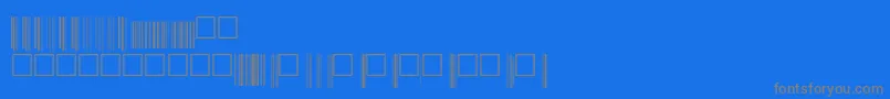 Upcbwrp72xtt-fontti – harmaat kirjasimet sinisellä taustalla