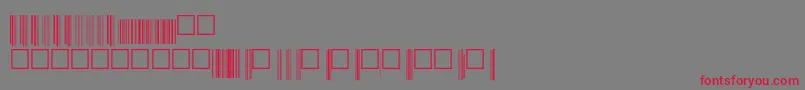 Czcionka Upcbwrp72xtt – czerwone czcionki na szarym tle