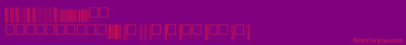 Upcbwrp72xtt-Schriftart – Rote Schriften auf violettem Hintergrund