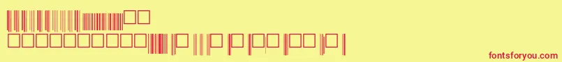 Upcbwrp72xtt Font – Red Fonts on Yellow Background