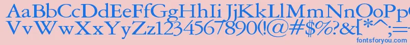 Marino Font – Blue Fonts on Pink Background