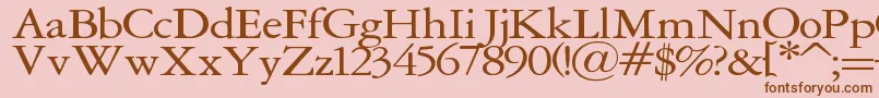 Marino Font – Brown Fonts on Pink Background