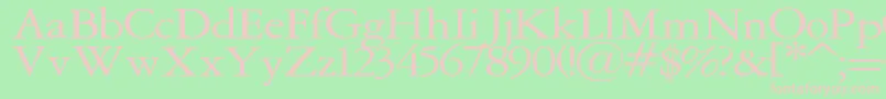 Marino Font – Pink Fonts on Green Background