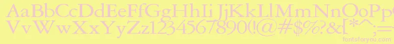 Marino Font – Pink Fonts on Yellow Background