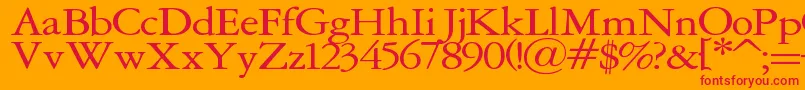 Marino Font – Red Fonts on Orange Background