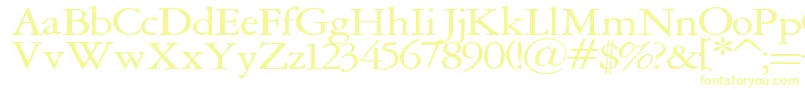 Marino Font – Yellow Fonts on White Background