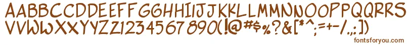 SideKBold-fontti – ruskeat fontit valkoisella taustalla