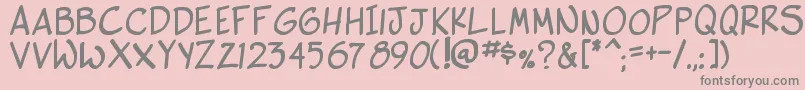 SideKBold Font – Gray Fonts on Pink Background