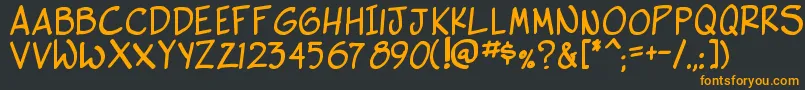 SideKBold Font – Orange Fonts on Black Background