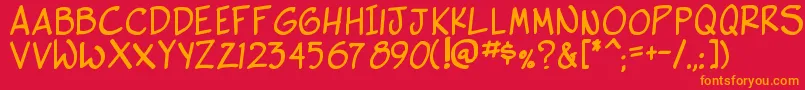 SideKBold Font – Orange Fonts on Red Background