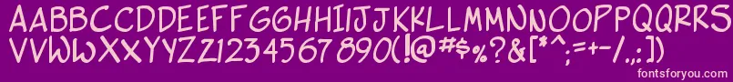 SideKBold Font – Pink Fonts on Purple Background