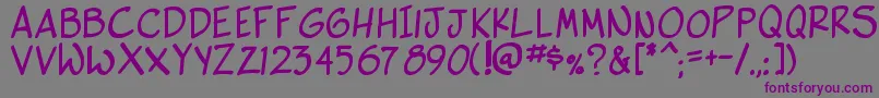 SideKBold-fontti – violetit fontit harmaalla taustalla