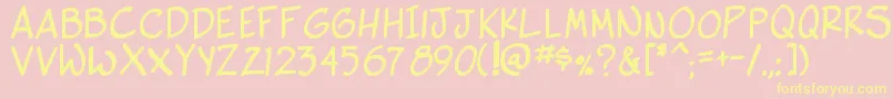 SideKBold Font – Yellow Fonts on Pink Background