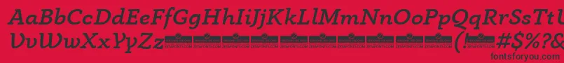 AnaphoraMediumItalicTrial Font – Black Fonts on Red Background