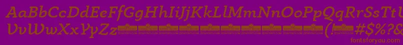 AnaphoraMediumItalicTrial Font – Brown Fonts on Purple Background