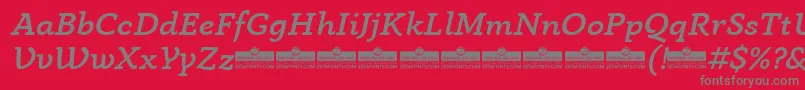 AnaphoraMediumItalicTrial Font – Gray Fonts on Red Background