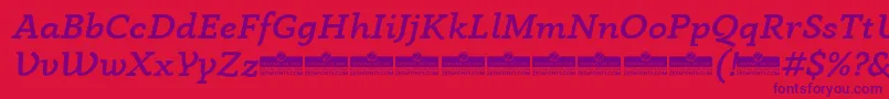 AnaphoraMediumItalicTrial Font – Purple Fonts on Red Background
