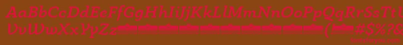 AnaphoraMediumItalicTrial Font – Red Fonts on Brown Background