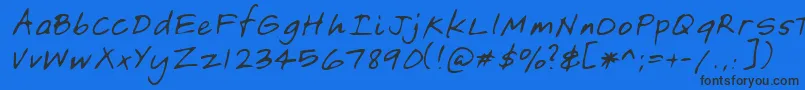 フォントLehn149 – 黒い文字の青い背景