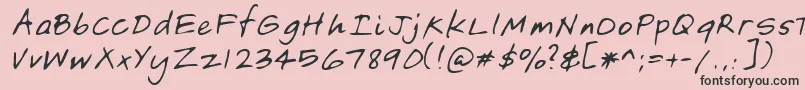Lehn149 Font – Black Fonts on Pink Background