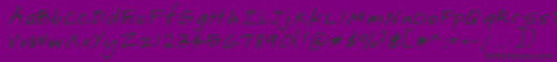 フォントLehn149 – 紫の背景に黒い文字