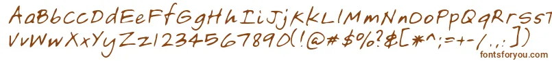 Lehn149-Schriftart – Braune Schriften auf weißem Hintergrund