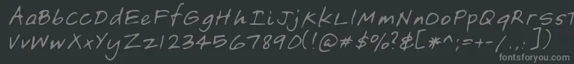 Lehn149 Font – Gray Fonts on Black Background