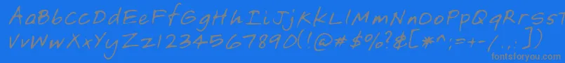Lehn149-Schriftart – Graue Schriften auf blauem Hintergrund