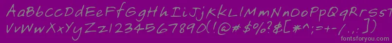 Lehn149 Font – Gray Fonts on Purple Background