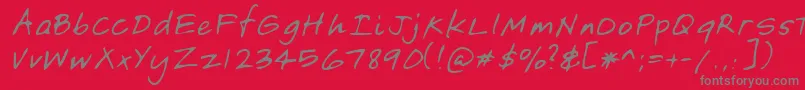 Lehn149 Font – Gray Fonts on Red Background