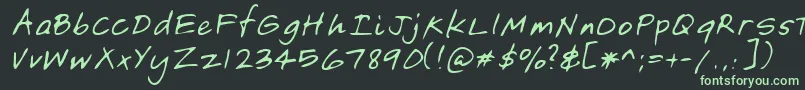 Lehn149 Font – Green Fonts on Black Background