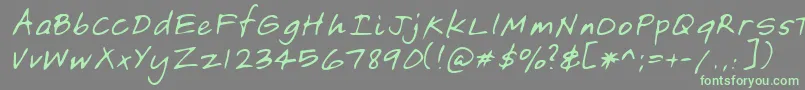 Lehn149-Schriftart – Grüne Schriften auf grauem Hintergrund