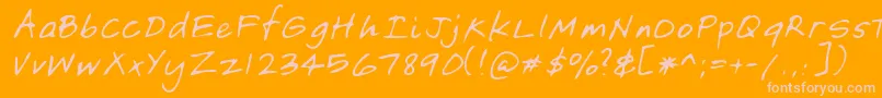 Шрифт Lehn149 – розовые шрифты на оранжевом фоне