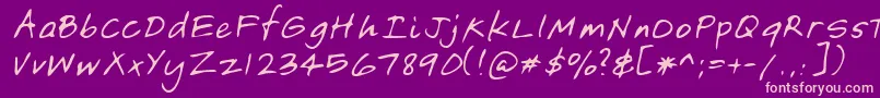 Lehn149-Schriftart – Rosa Schriften auf violettem Hintergrund
