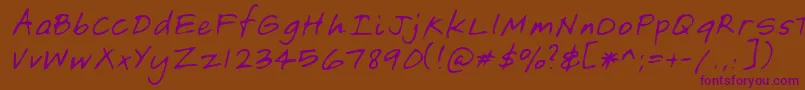 Шрифт Lehn149 – фиолетовые шрифты на коричневом фоне