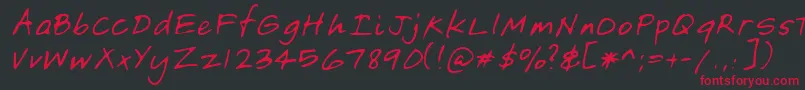 フォントLehn149 – 黒い背景に赤い文字