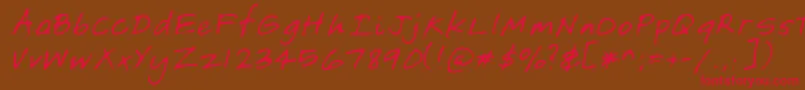 Lehn149 Font – Red Fonts on Brown Background