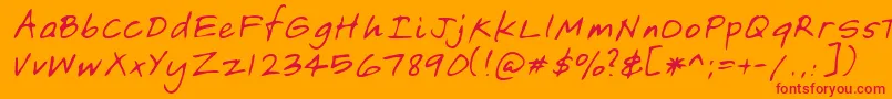 Lehn149 Font – Red Fonts on Orange Background