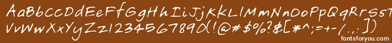 Lehn149 Font – White Fonts on Brown Background