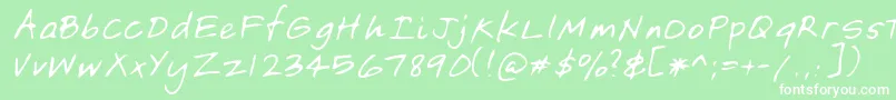 Lehn149 Font – White Fonts on Green Background