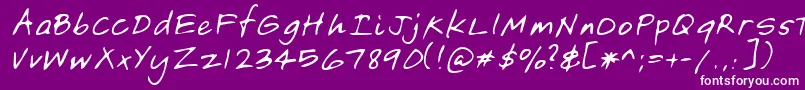 Lehn149 Font – White Fonts on Purple Background