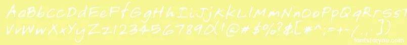 Lehn149 Font – White Fonts on Yellow Background