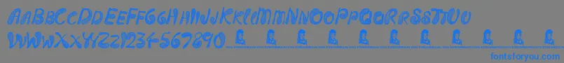 StringsAndThings Font – Blue Fonts on Gray Background