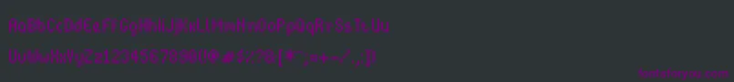 フォントBitpotionext – 黒い背景に紫のフォント
