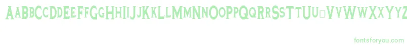 Tinplatetitlingblacknarrow Font – Green Fonts on White Background